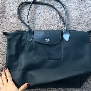 Longchamp le Pilage grey bag